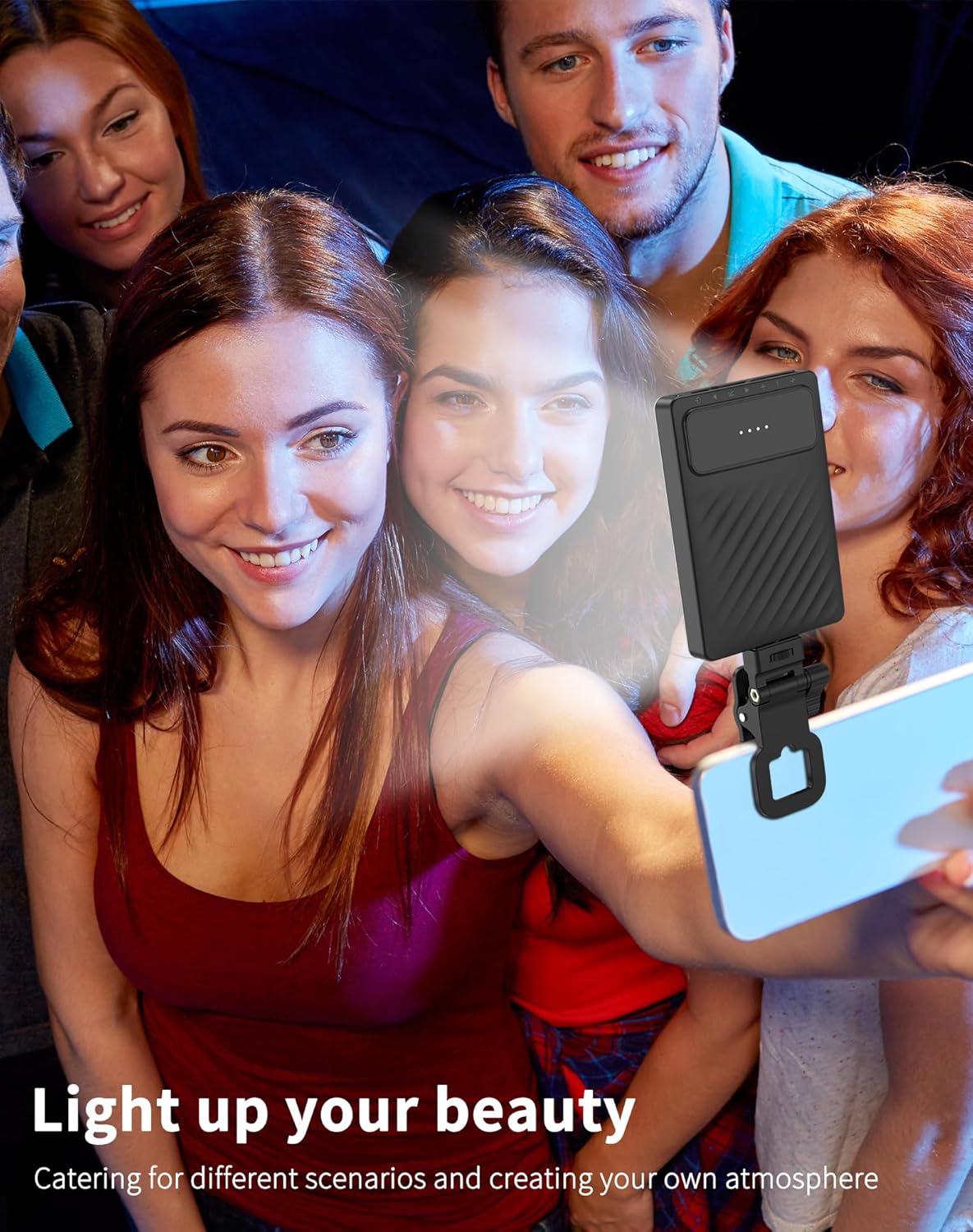 Selfie Light for Phone,120 LEDs Phone Light, Phone Light Clip on Rechargeable 3000mAh CRI 96+,4 Modes Light Camera Light for Phone,Laptop,Tablet,Zoom Meeting,Makeup,TikTok-6