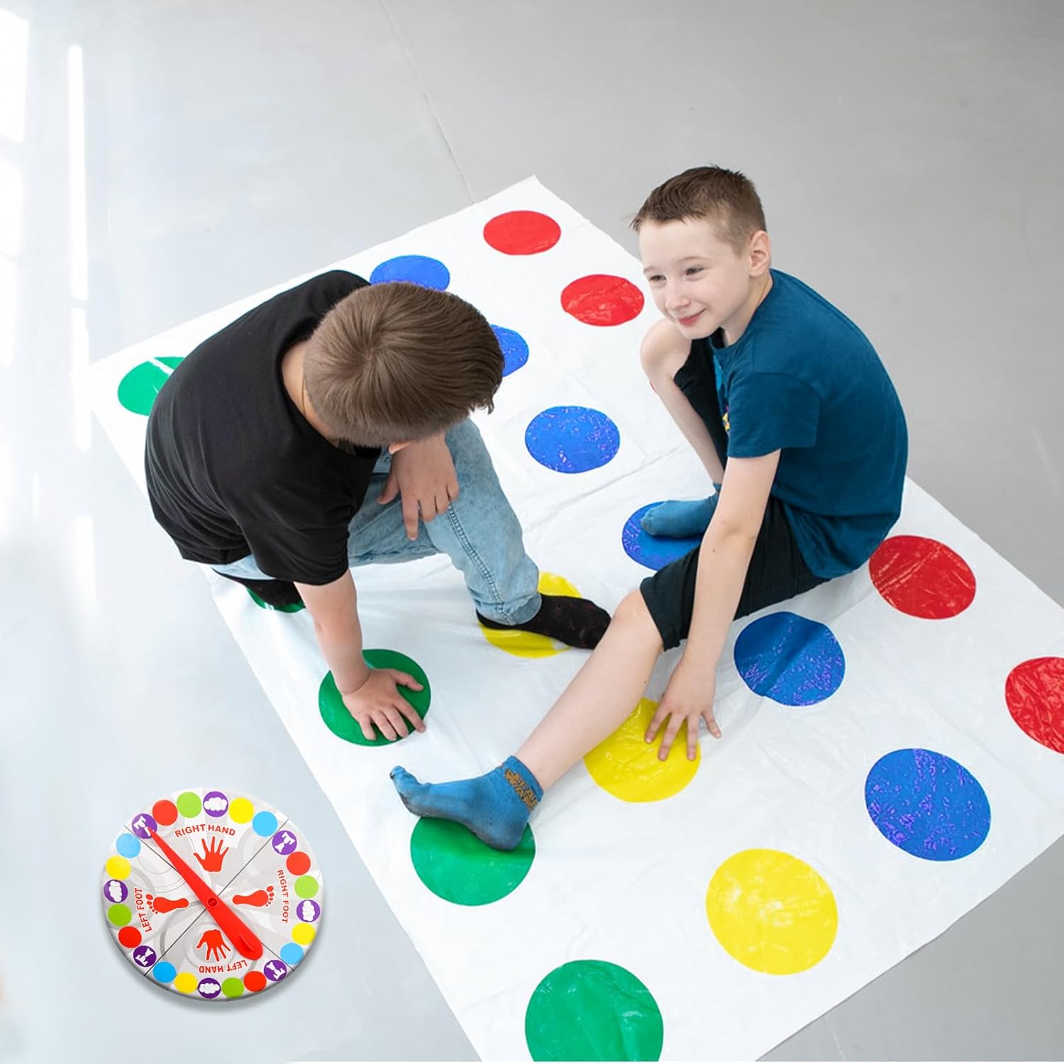 Twisting Game for Kids Adult, Classic Floor is Lava Game, Funny Floor Balance Game with Spinner & Floor Play Mat, Twisting Body Toy Floor Game for Team, Family, Party-6