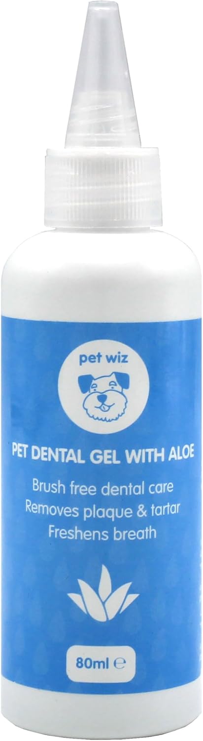 Pet Dental Gel with Aloe | Brushless Oral Care, Reducing Plaque, Tartar and Caring for Dogs and Cats Teeth and Gums Whilst Freshening Breath | 80ml-0