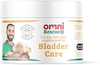 Omni Bladder Care Supplement - One-a-Day Dog Chew Supplements for Dogs with Marshmallow Root, Cranberry Juice and D-Mannose, For Healthy Bladder and Urinary Issues, 30 Servings, Small Dog 0-15 Kg