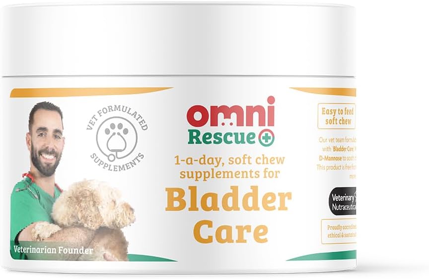 Omni Bladder Care Supplement - One-a-Day Dog Chew Supplements for Dogs with Marshmallow Root, Cranberry Juice and D-Mannose, For Healthy Bladder and Urinary Issues, 30 Servings, Small Dog 0-15 Kg-0