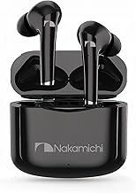 Nakamichi TW2XS True Wireless Stereo TWS Earbuds With Low Latency Bluetooth 5.3 Connection Digital Signal Processing DSP Clear Voice Capture CVC Touch Control Charging Case Black