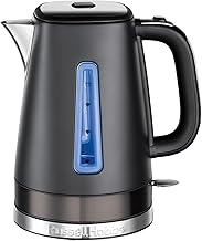 Russell Hobbs Electric Kettle (1.7L, Stainless steel with matte design, Rapid boil, Removable anti-scale filter, Water level indicator, Perfect pour, 3000W) Matte Black 26140