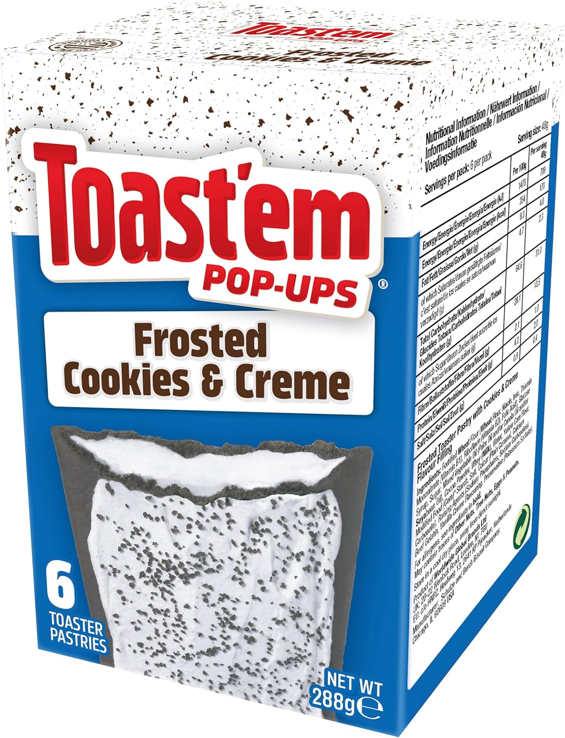 Toast'em Pop-Ups Frosted Variety Pack Chocolate Fudge, Smores & Cookies & Creme (18 pastries) Similar to Pop Tarts-4