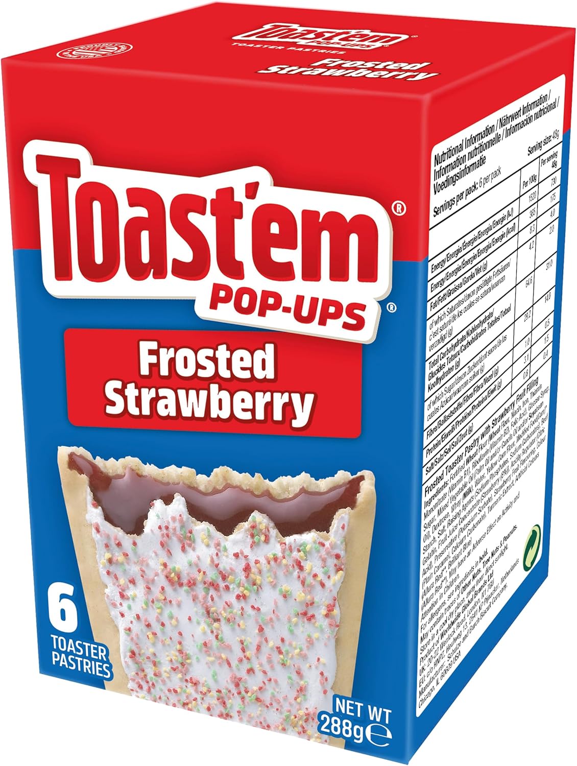 Toast'em Pop-Ups Fruit Variety Pack Frosted Strawberry, Frosted Blueberry, Frosted Cherry (18 pastries) Similar to Pop Tarts-2