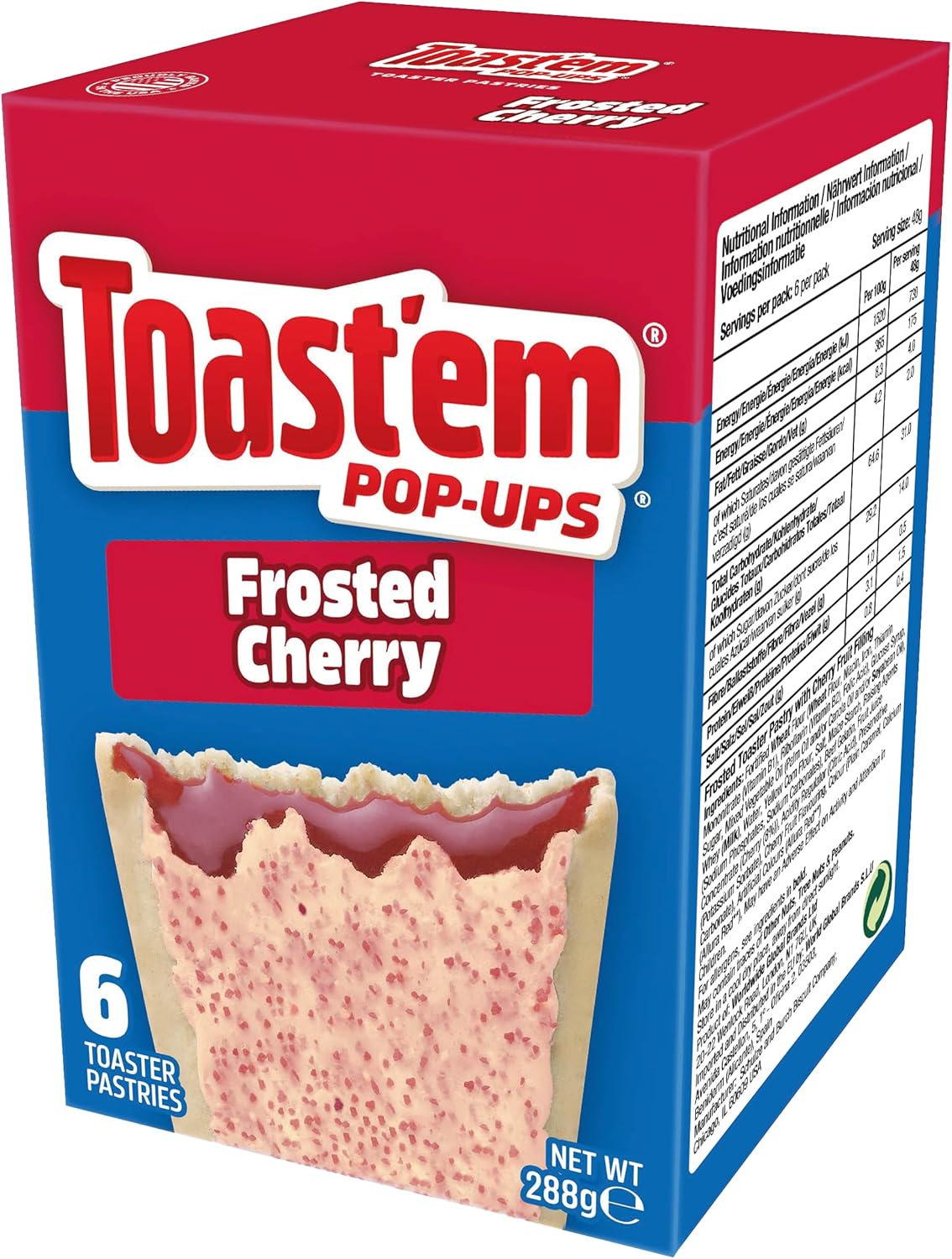 Toast'em Pop-Ups Fruit Variety Pack Frosted Strawberry, Frosted Blueberry, Frosted Cherry (18 pastries) Similar to Pop Tarts-3