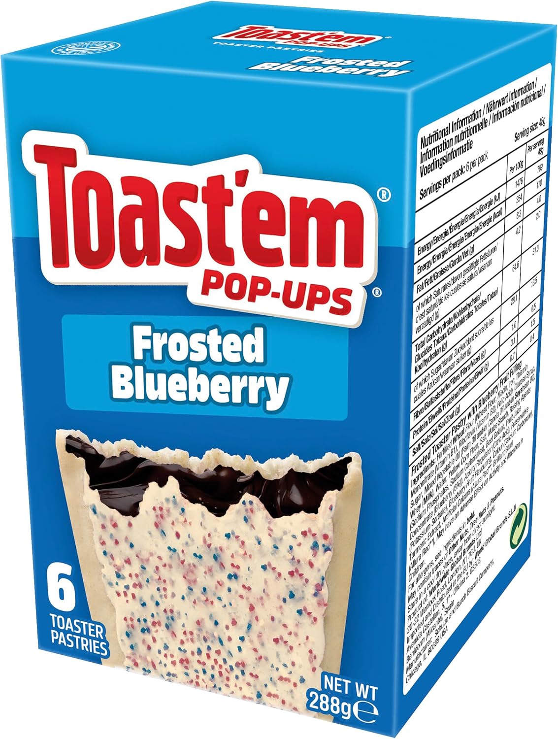 Toast'em Pop-Ups Fruit Variety Pack Frosted Strawberry, Frosted Blueberry, Frosted Cherry (18 pastries) Similar to Pop Tarts-4