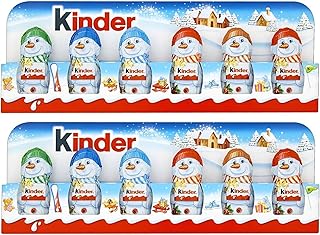 Chocolate Figures Bundle With Kinder Milk Chocolate Christmas Mini Figures 90g (2 Pack)