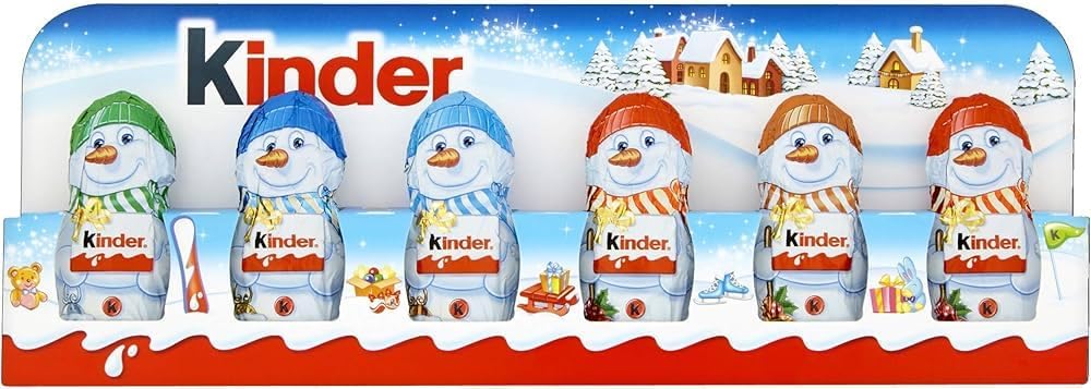 Chocolate Figures Bundle With Kinder Milk Chocolate Christmas Mini Figures 90g (2 Pack)-1