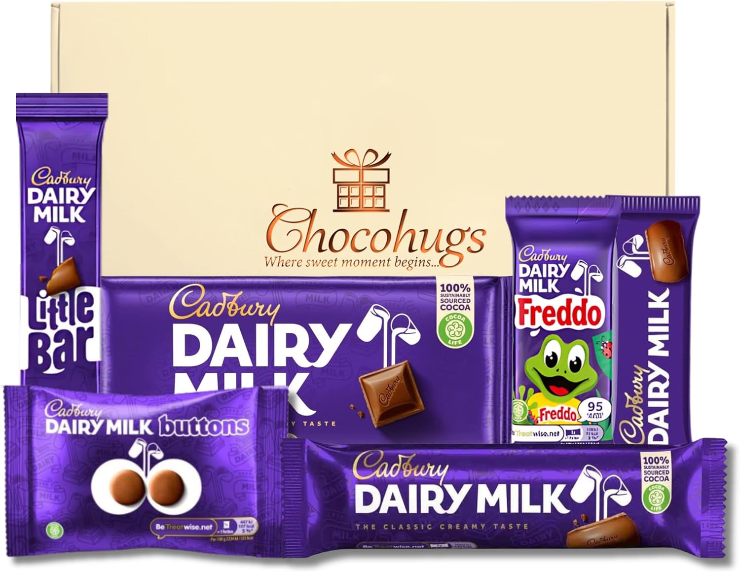 Chocohugs Chocolate Gift Hamper Box | Filled with Assortment of Dairy Milk Selections | Box of Chocolates | Sweet Treat Gift Box | Assorted Dairy Milk Chocolate Selection Box Gift Hamper-2