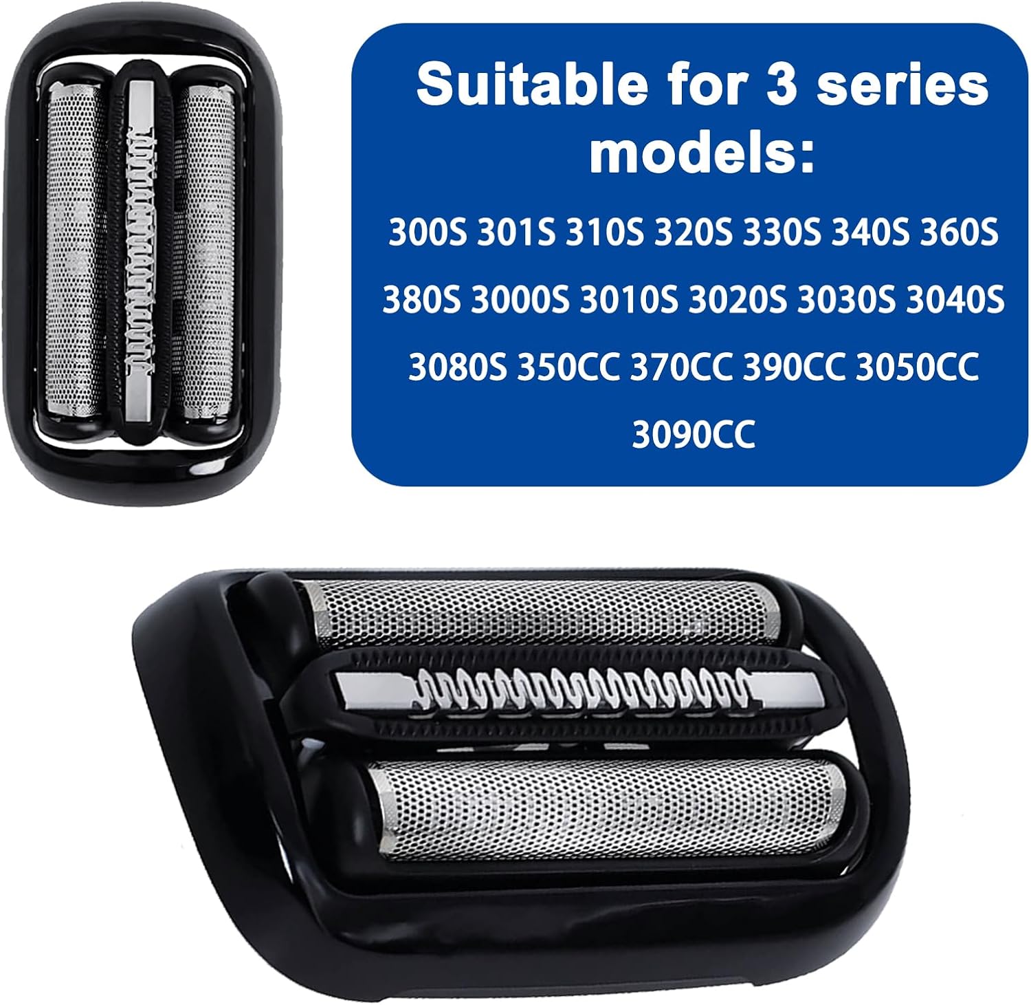 INBOLM 21B S3 Replacement Shaver Head Compatible with Braun Series 3 Shaving Head for Men Electric Foil Shaver Cordless Razor Head fit 21B 3000s 3010s 3040s 3050cc 300S 310S 320S 330S 340S 360S 380S-2