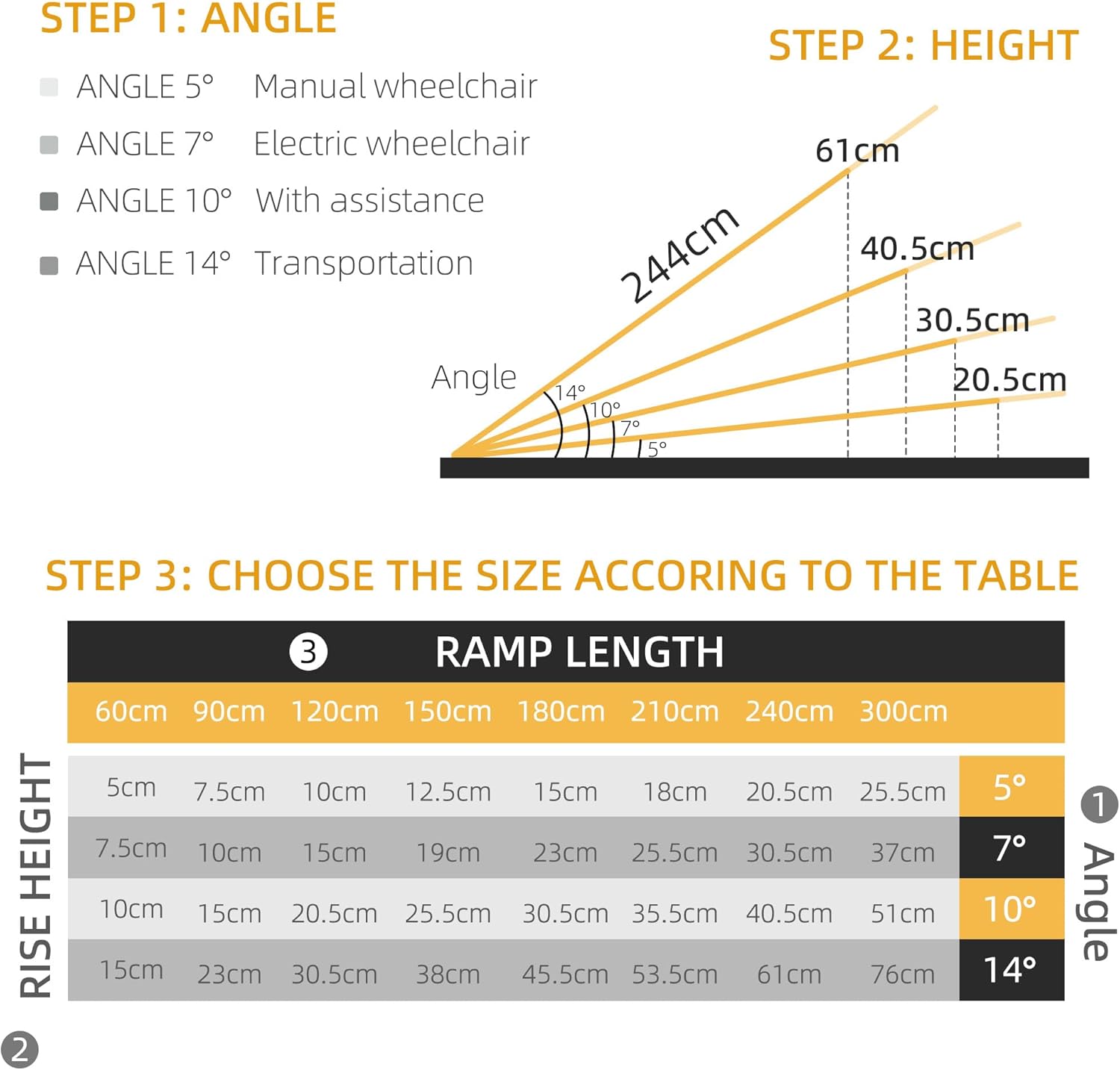 HOMCOM 2PCS Telescopic Wheelchair Ramps, 244L x 19.5Wcm, 270kg, Folding Aluminium Door Threshold Ramps for Home, Mobility Scooters, Doorways, Steps, Stairs, with Non-slip Surface, Carrying Bag-2