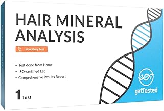 Hair Mineral Analysis Test by GetTested | Trace Minerals & Heavy Metals Screening | Non-Invasive Hair or Nail Sample | ISO-Certified Lab Results