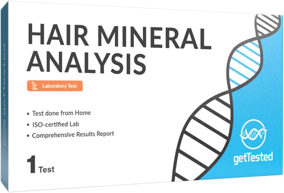 Hair Mineral Analysis Test by GetTested | Trace Minerals & Heavy Metals Screening | Non-Invasive Hair or Nail Sample | ISO-Certified Lab Results-0