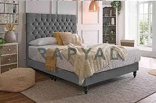 Fireplaces 4 Life Plush New Floating Divan Bed Set With Mattress and 24" Headboard Steel, With Orthopaedic Mattress, 4ft6 Double (135 x 190 cm)