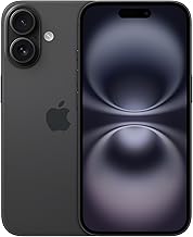 Apple iPhone 16 256 GB: 5G Mobile phone with Apple Intelligence, Camera Control, A18 Chip and a Big Boost in Battery Life. Works with AirPods; Black