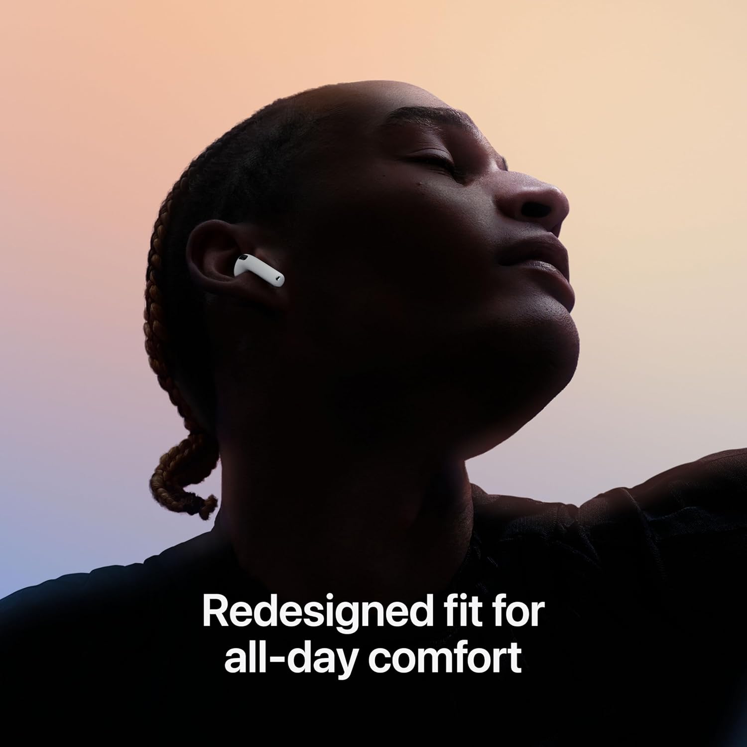 Apple AirPods 4 Wireless Earbuds, Bluetooth Headphones, Personalised Spatial Audio, Sweat and Water Resistant, USB-C Charging Case, H2 Chip, Up to 24 Hours of Battery Life, Effortless Setup for iPhone-2