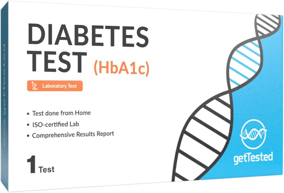 GetTested - Diabetes HbA1c Test | Long-Term Glucose Monitoring | Home Test Kit | Secure Digital Results | Online Results | Lab Test-0