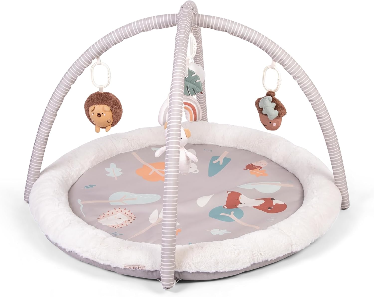 Red Kite Play Gym - Padded Play Gym with Hanging Toys & Tummy Time Mirror (Woodland Walks)-1