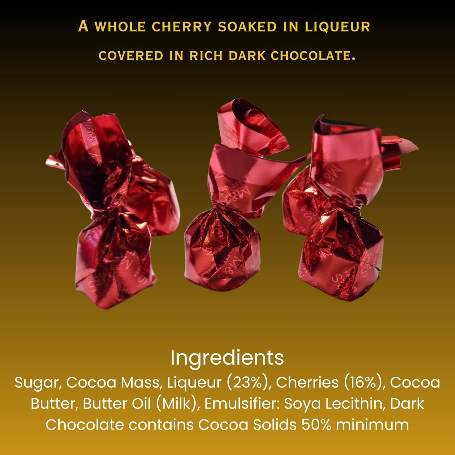 Chocolate Covered Cherries Bundle with 2 x M&S/Marks and Spencer Cherry Liqueur Chocolates 250g with Hubsidia TY Card-3