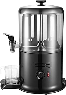 Stalwart 6 Litre Commercial Hot Chocolate Dispenser, Hot Drinks Warmer with Dual Thermostat and Stirring Paddles in Black, Soup, Gravy, Mulled Wine or Chocolate Drinks