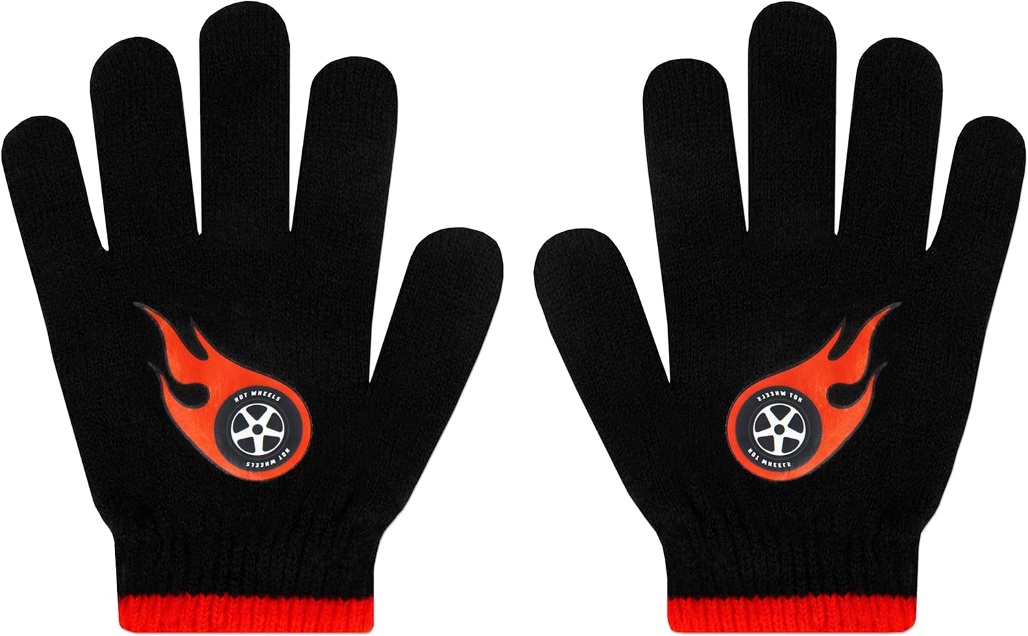 Hot Wheels Kids Hat And Gloves Set | Race Car Winter Hats For Kids | Boys Hat And Gloves Set | One Size Black-2