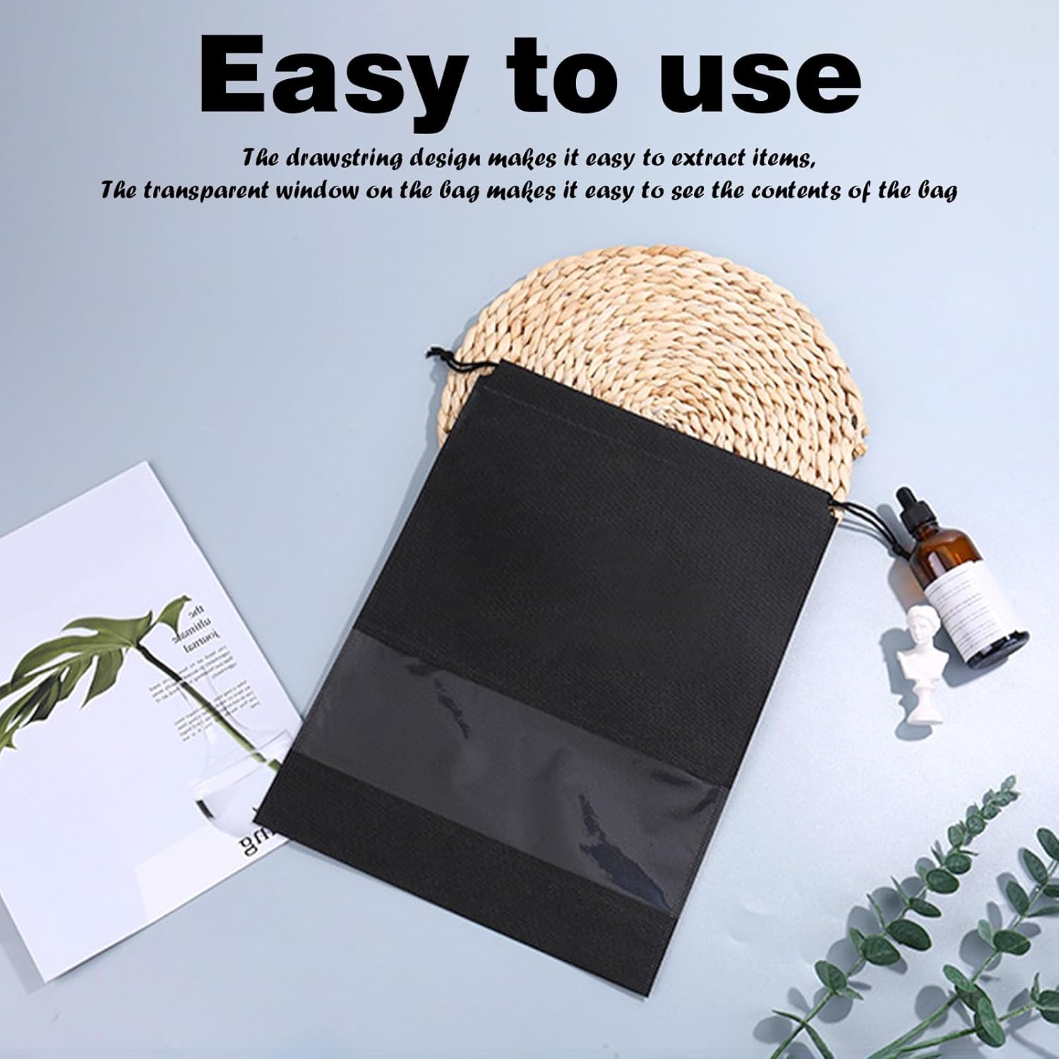 10 Pcs Shoe Bag,Shoe Bags for Travel,Shoe Bags,Non-Woven Dust Proof Pouch Space Saving Organizer with Transparent Slot,Suitable for Men and Women Daily Travel Use.-4