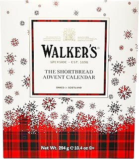 Walkers All Butter Shortbread Advent Calendar 294g - Suitable for Vegetarians - Limited Edition