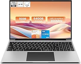 jumper 16 inch laptop, Celeron N5095 Notebook, 16GB DDR4 640GB (128G eMMc+512G SSD) laptops, 1920x1200 FHD IPS display (16:10), Office 365 1 year subscription, Suitable for Students, Office