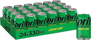 Sprite Zero Sugar Lemon-Lime Soft Drink, 330ml Cans (Pack of 24 Cans)