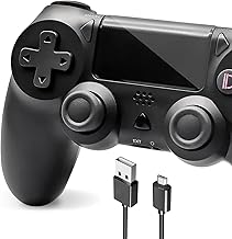 Effdrdfs Wireless Controller for PS-4, Controller Wireless for PS-4/Pro/Slim/PC, Bluetooth Gamepad Joystick with Dual Vibration Touch Panel Six-Axis Upgraded 3.5mm Audio Jack Ergonomic Controller