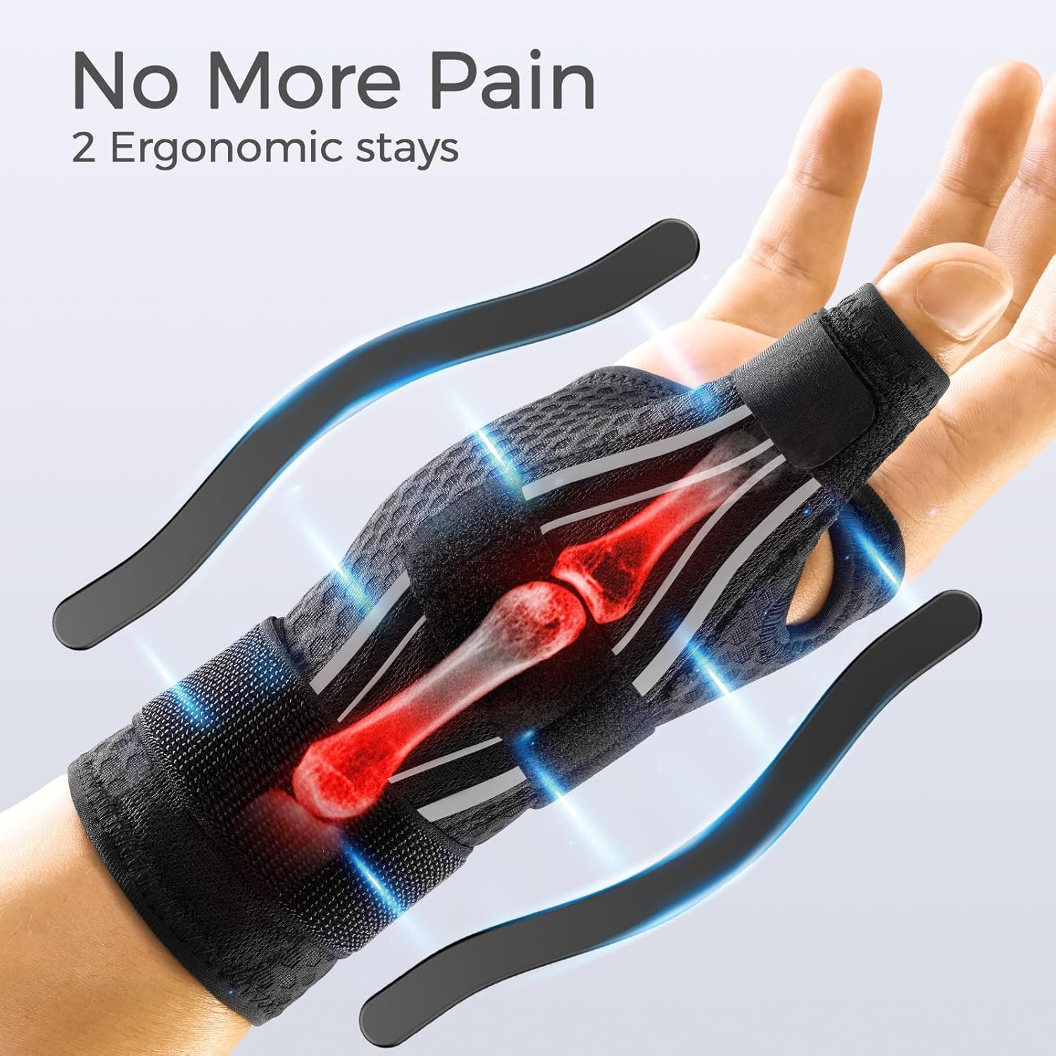 FREETOO Ergonomical Thumb Support for Arthritis, Breathable and Soft Thumb Splint, Right Hand or Left Hand Thumb Brace for Trigger Thumb,Tendonitis,Sprain.Fit both Women and Men-1