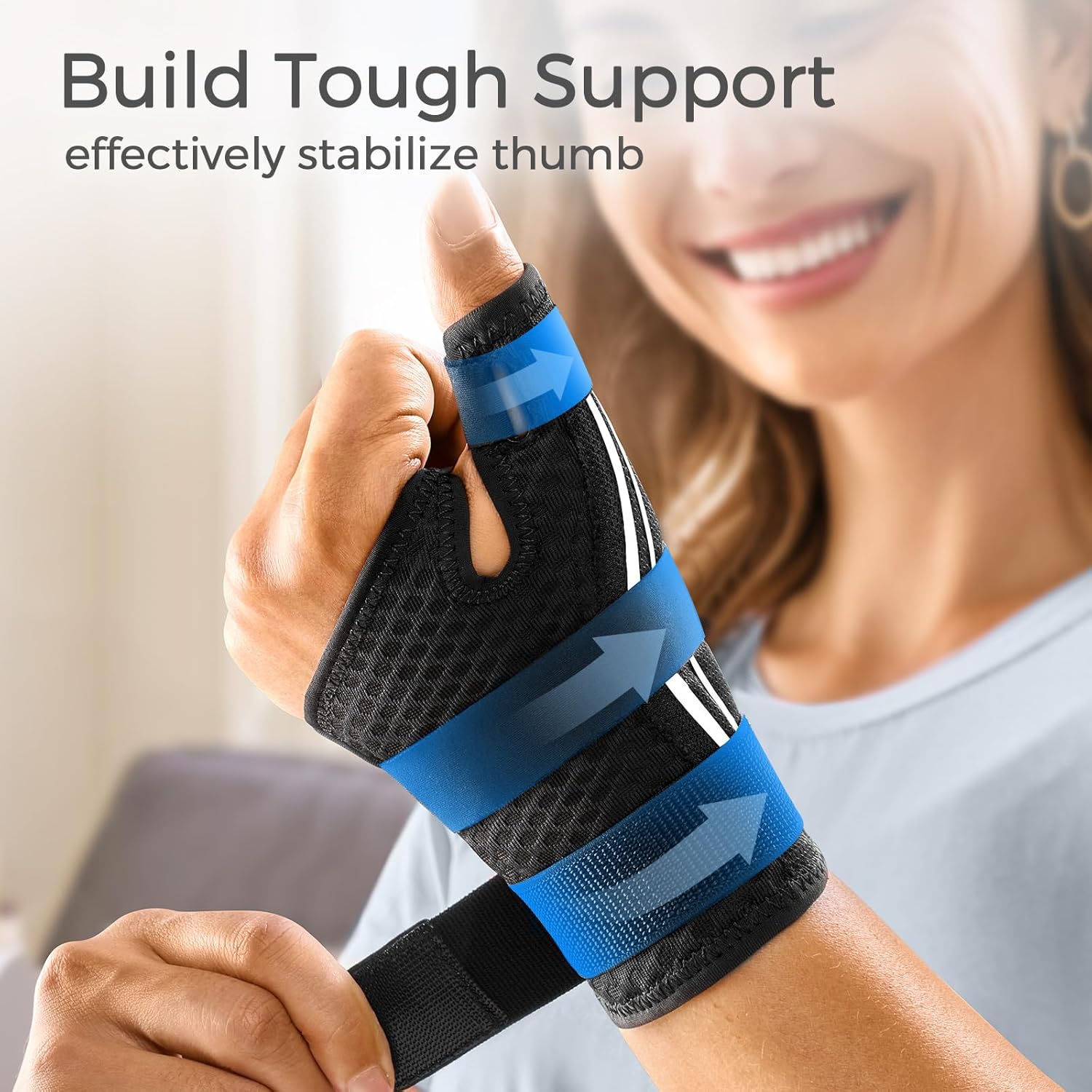 FREETOO Ergonomical Thumb Support for Arthritis, Breathable and Soft Thumb Splint, Right Hand or Left Hand Thumb Brace for Trigger Thumb,Tendonitis,Sprain.Fit both Women and Men-2