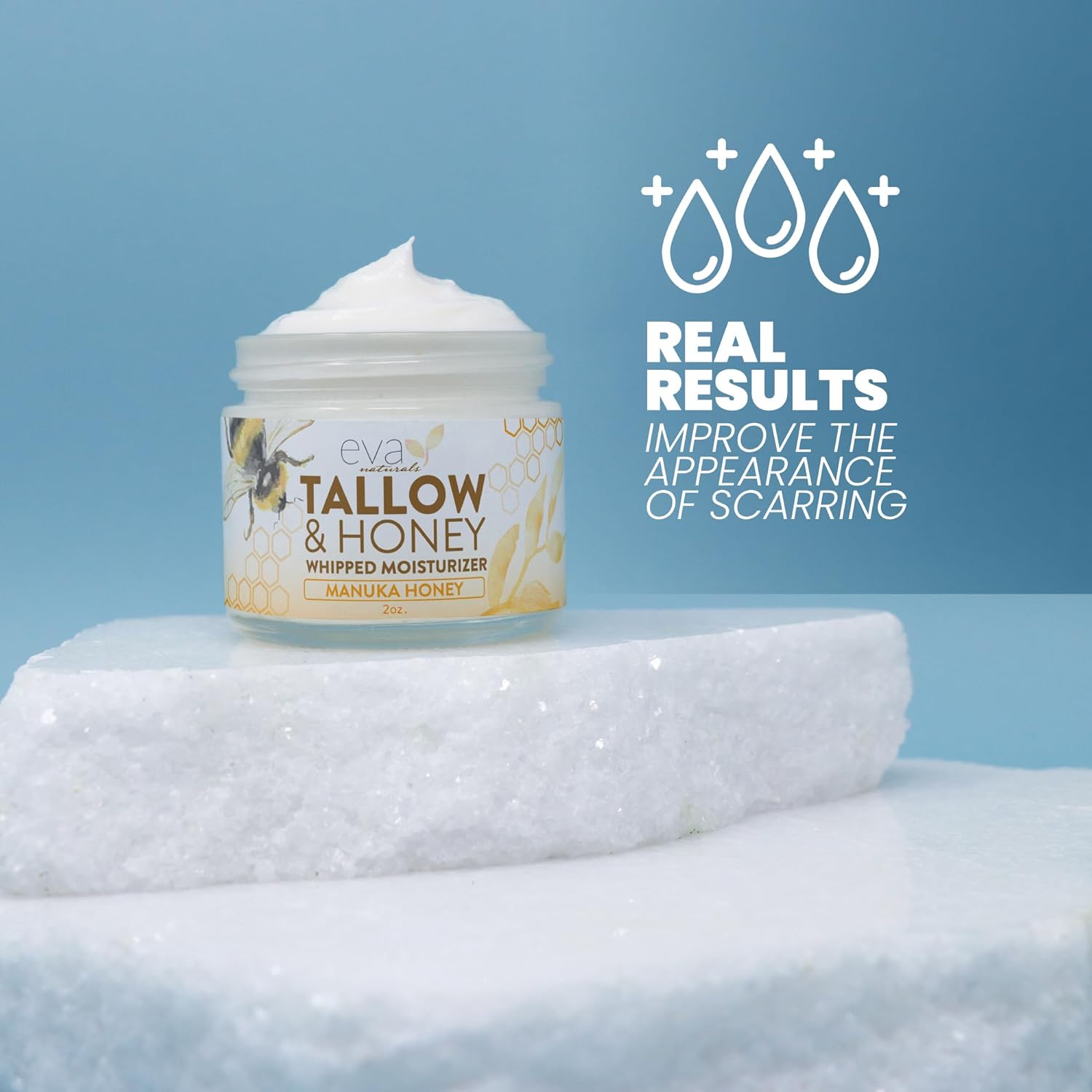 Small Batch, Whipped Beef Tallow Face Moisturizer - 100% Grass Fed & Finished With Manuka Honey, Beef Tallow For Face, Beef Tallow Moisturizer, Beef Tallow Face Cream - 57g-2