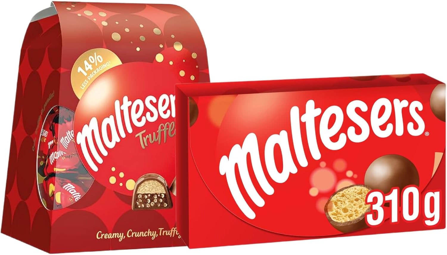 Malttesers Chocolate Bundle: 310g Malttesers Box & 200g Malttesers Truffles Gift Box | Perfect Gift Bundle | Two Flavors | Share or Indulge | Perfect for Gifting-0