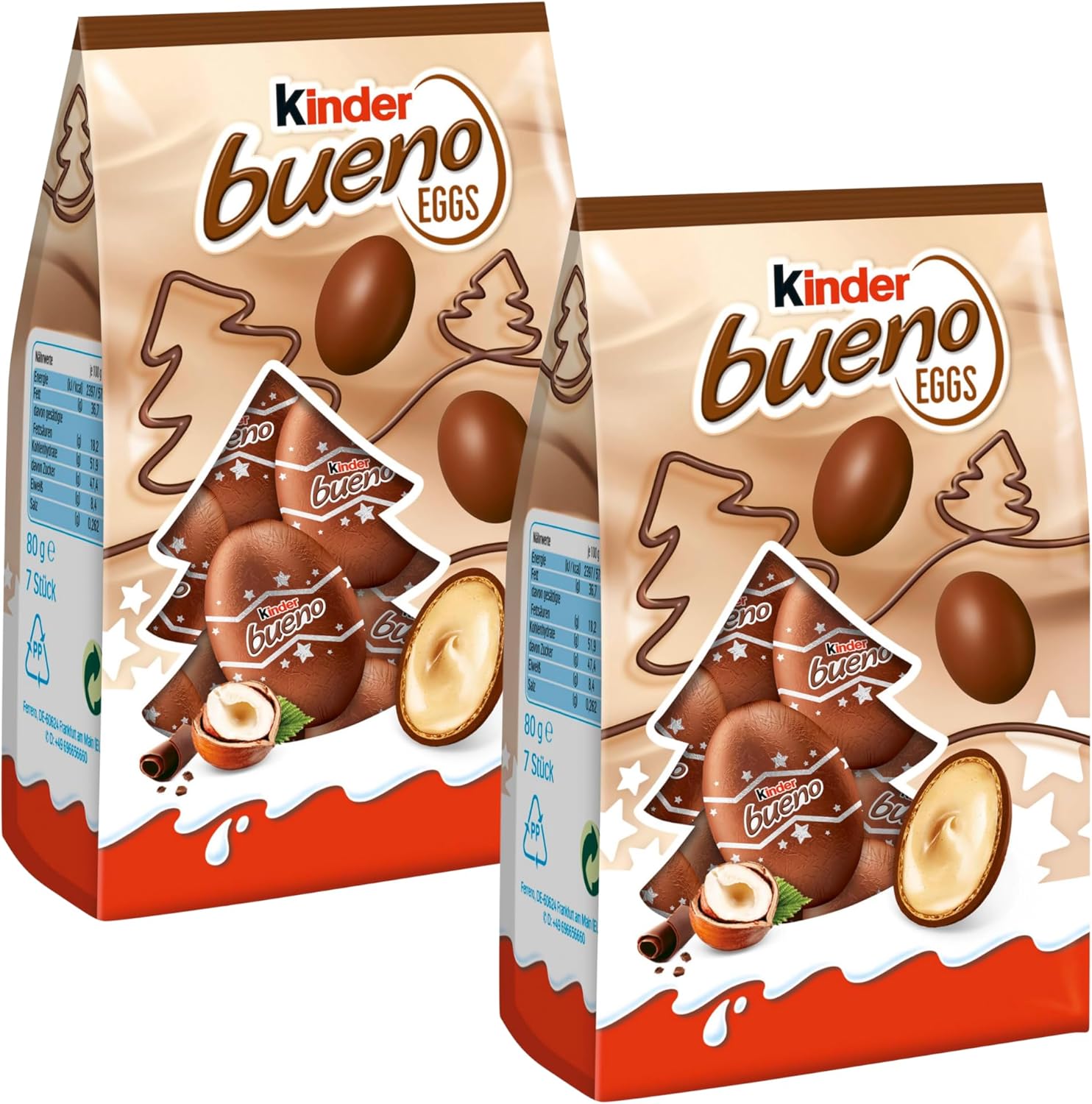 Chocolate Eggs Bundle With Kinder Bueno Eggs Bag 80g (3 Pack)-0