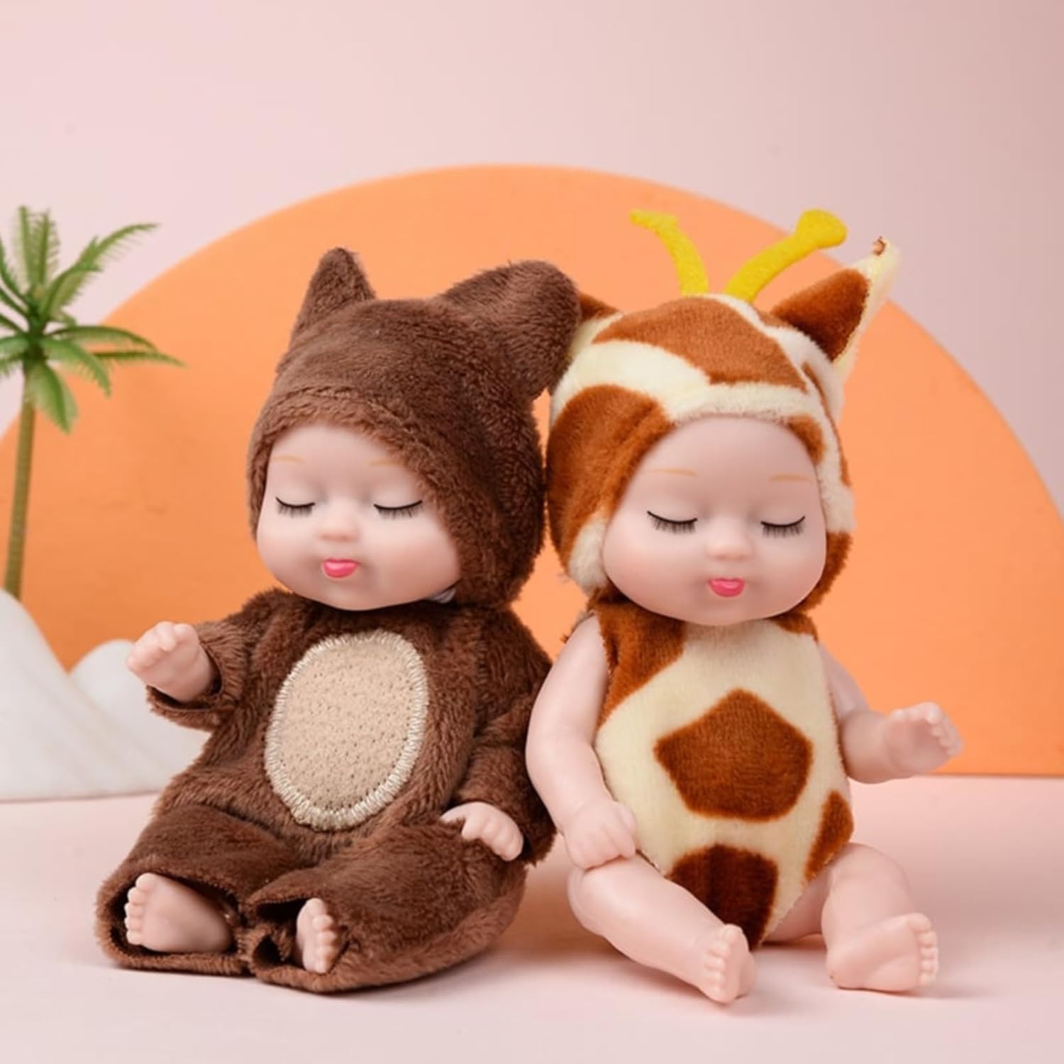 6 Pcs Sleeping Rebirth Dolls with Clothes, Mini Reborn Dolls, Reborn Doll Toys, Washable Lifelike Newborn Baby Doll, Realistic Small Baby Dolls for Girls Boys Toddlers Gift-2