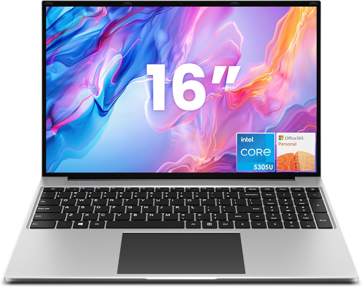 jumper Laptop, 16 inch Full HD Display, 1920x1200 Pixel IPS screen, 5305U Processor, 4GB RAM 128GB SSD Laptops, Dual Stereo Speakers, Office 365 1-Year Subscription, Keyboard Film UK.-0