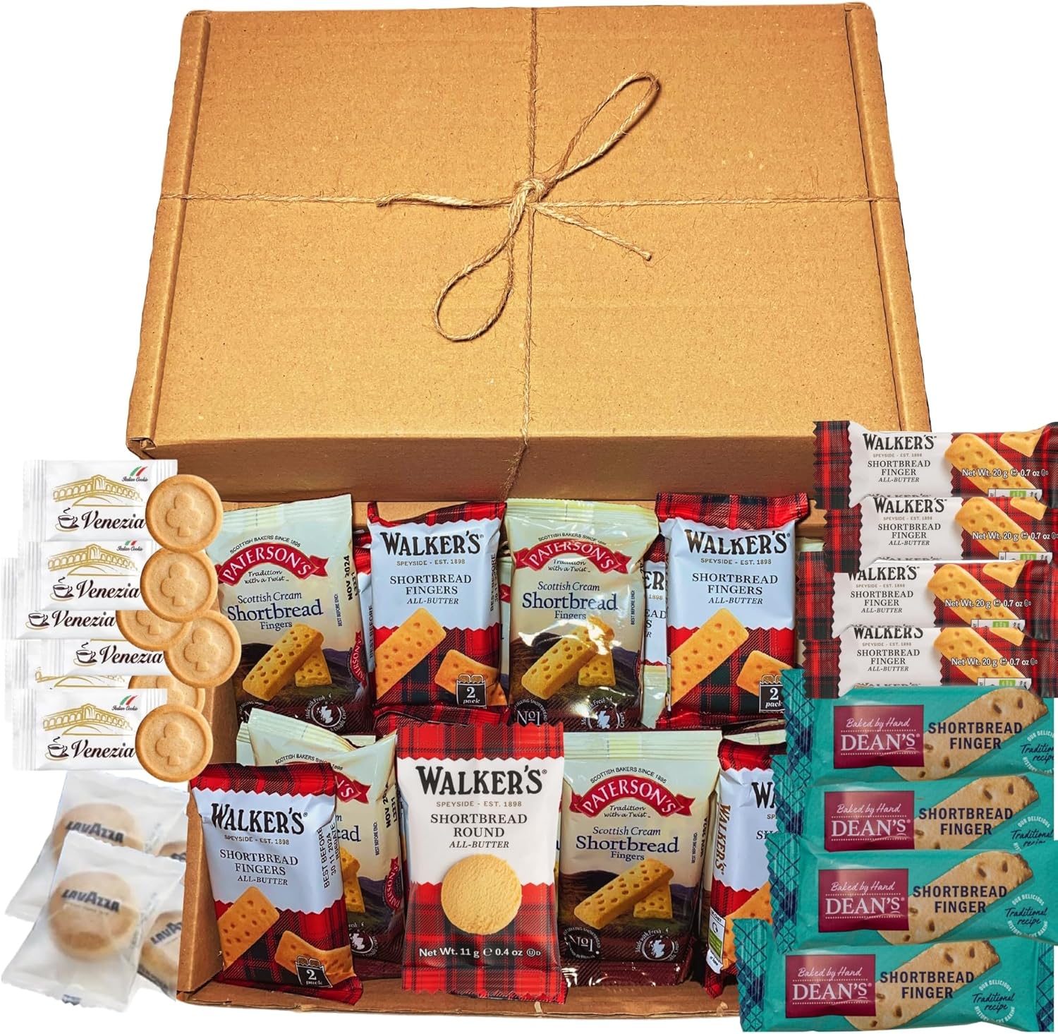 Shortbread Biscuits Gift Set Hamper Bundle Contains 30 Packs of Shortbread Individually Wrapped Biscuits. Christmas Biscuits Box Contains a Variety of Loved Shortbread-1