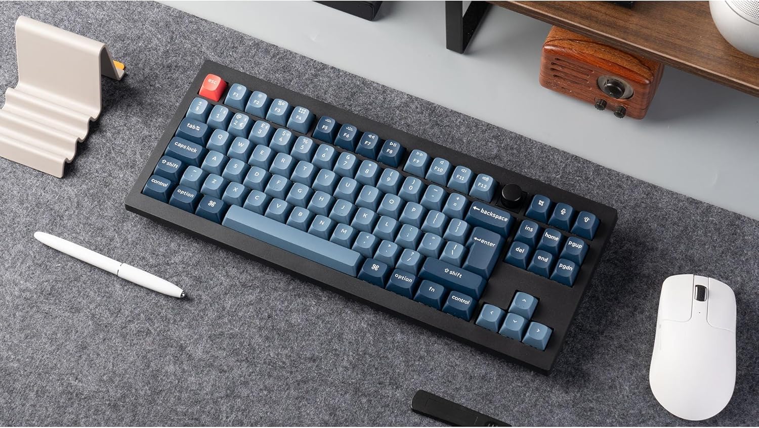 Keychron V3 Max 80% TKL QMK/VIA Wireless Custom Mechanical Keyboard (UK ISO Layout) (Gateron Jupiter Red)-0