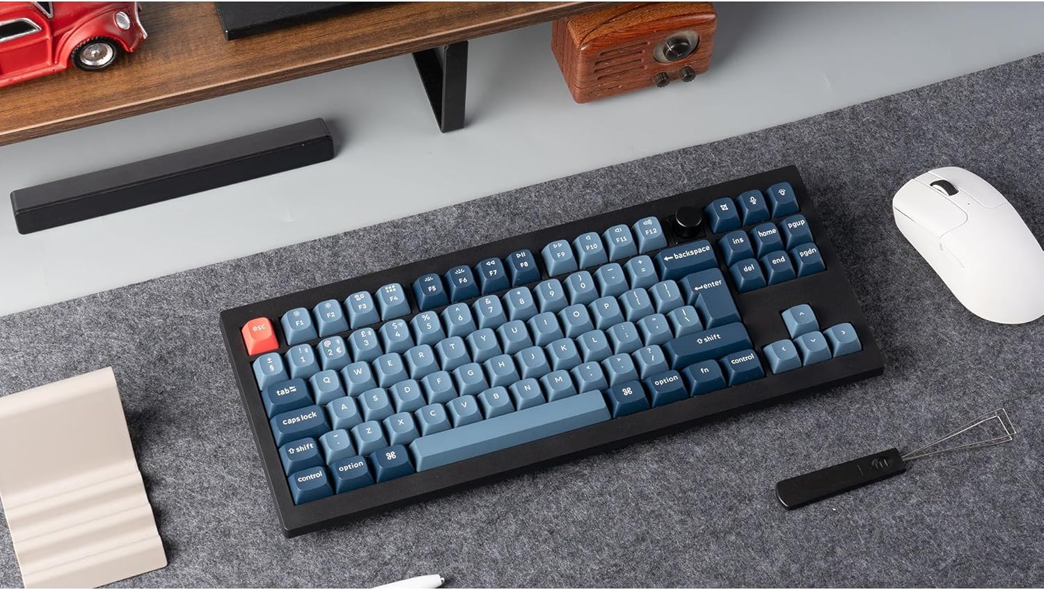 Keychron V3 Max 80% TKL QMK/VIA Wireless Custom Mechanical Keyboard (UK ISO Layout) (Gateron Jupiter Red)-1