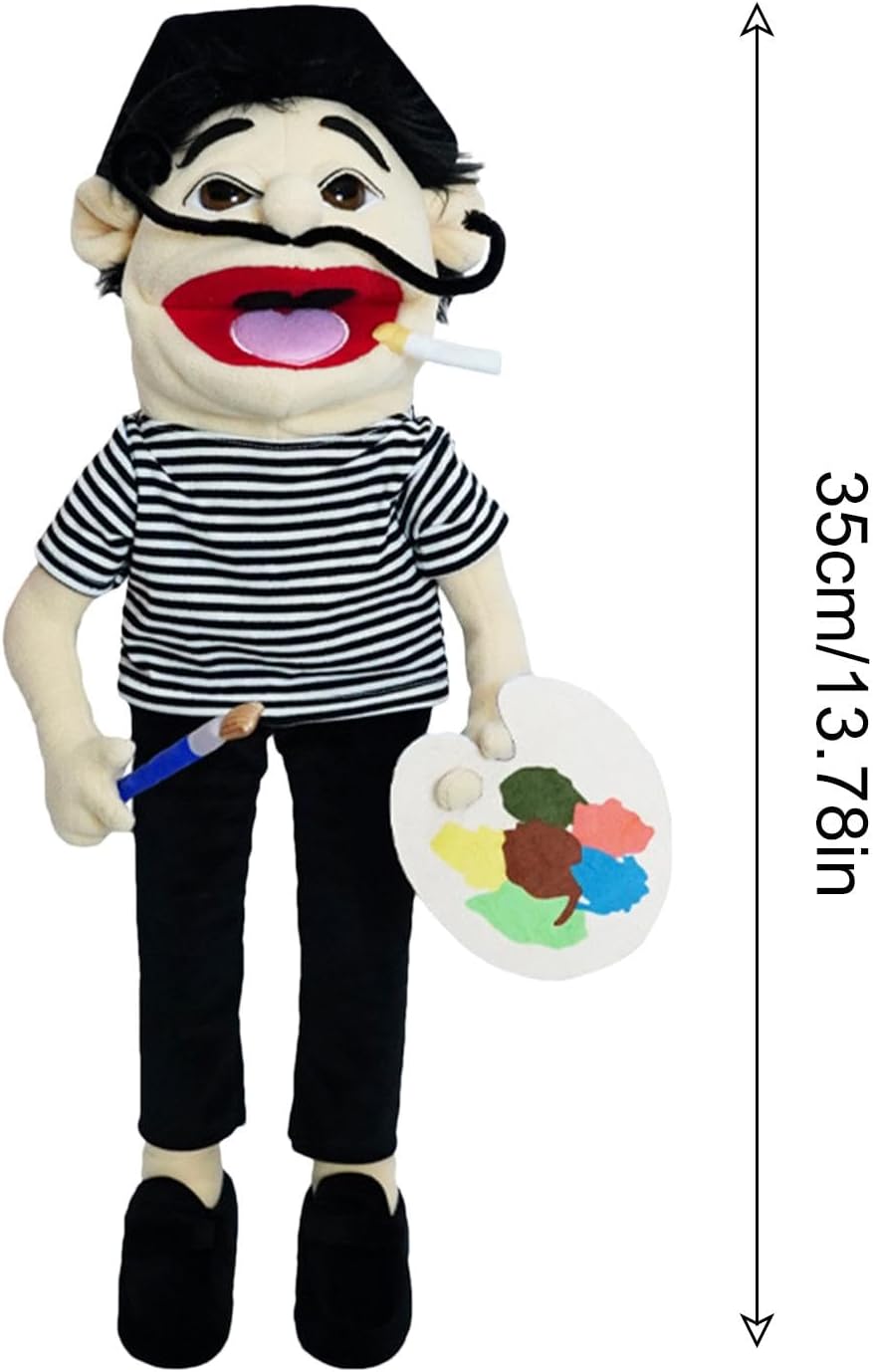 Jeffy Series Puppet Plush Toys | 13.8" Jeffy's Mom/Dad Puppet Toys | Soft Hand Puppet Plushie Figures | Silly Ventriloquist Stuffed Doll Educational Puppet for Kids Role-Play, Preschool, Storytelling-1