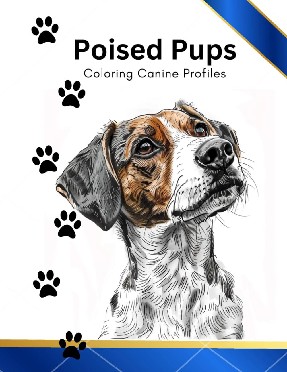 Poised Pups: Coloring Canine Profiles-0