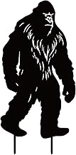 Gosknor Outdoor Metal Bigfoot Decor, Big Foot Yard Sign Bigfoot Silhouette Sasquatch Yard Decor Sasquatch Statue for Garden Yard Lawn Forest Decoration