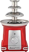 Cooks Professional Retro Edition | Electric | 3-Tier Chocolate Fountain | Children's Birthdays and Weddings | Red