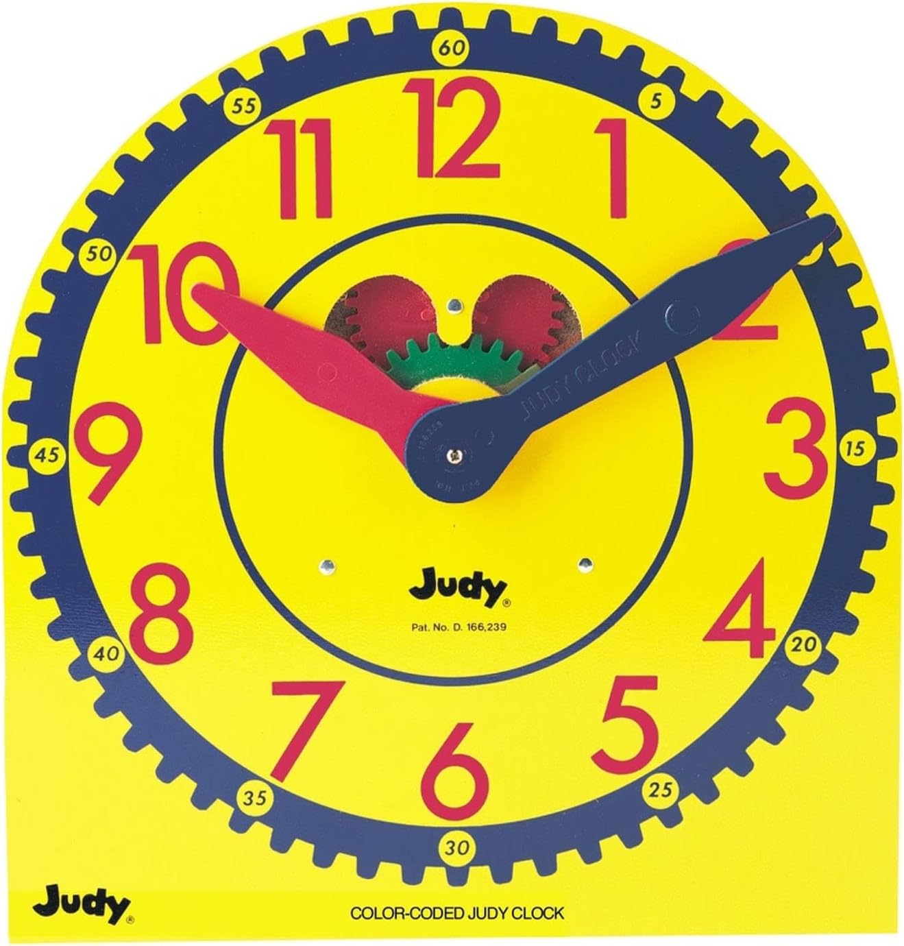 Carson Dellosa 13" x 12" Judy Clock, Time-Telling Teaching Clock for Kids, Classroom Clock for Teaching Time, Analog Clock, Teaching Clock for Classroom or Home School, Kindergarten to 3rd Grade-0