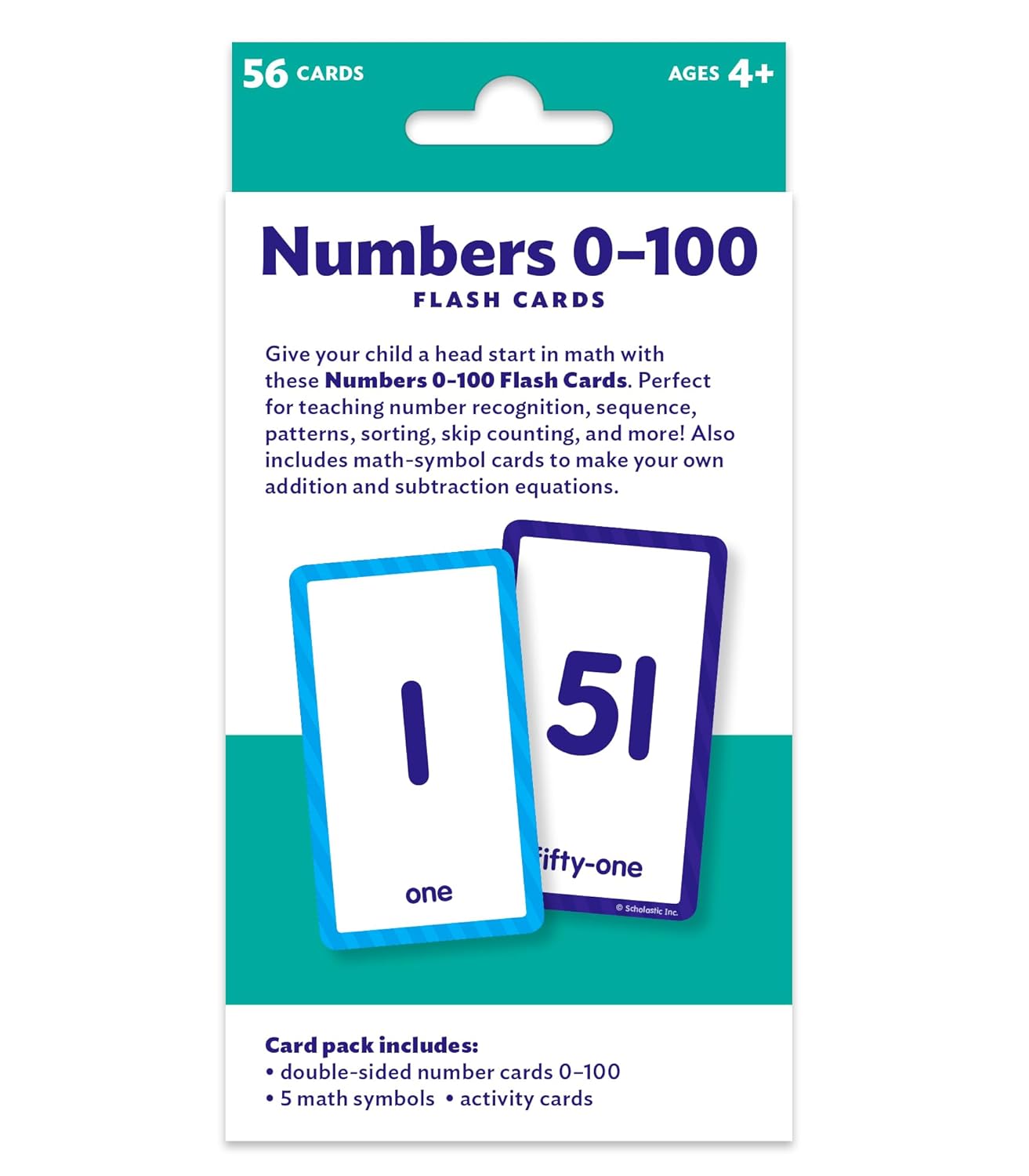 Flash Cards: Numbers 0 - 100-1