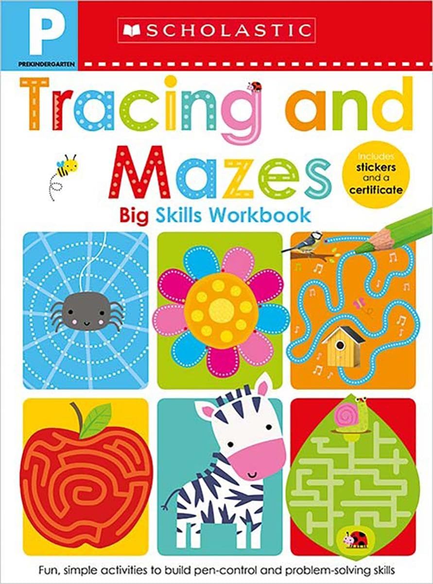 Tracing and Mazes Pre-K Workbook: Scholastic Early Learners (Big Skills Workbook)-0