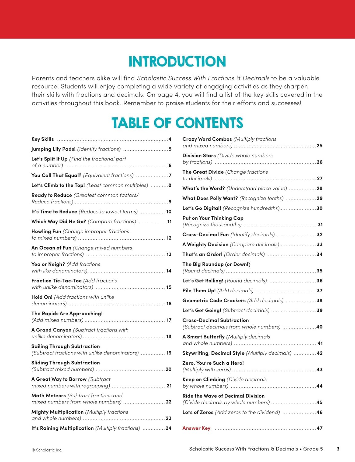 Scholastic Success with Fractions & Decimals Grade 5 Workbook-1