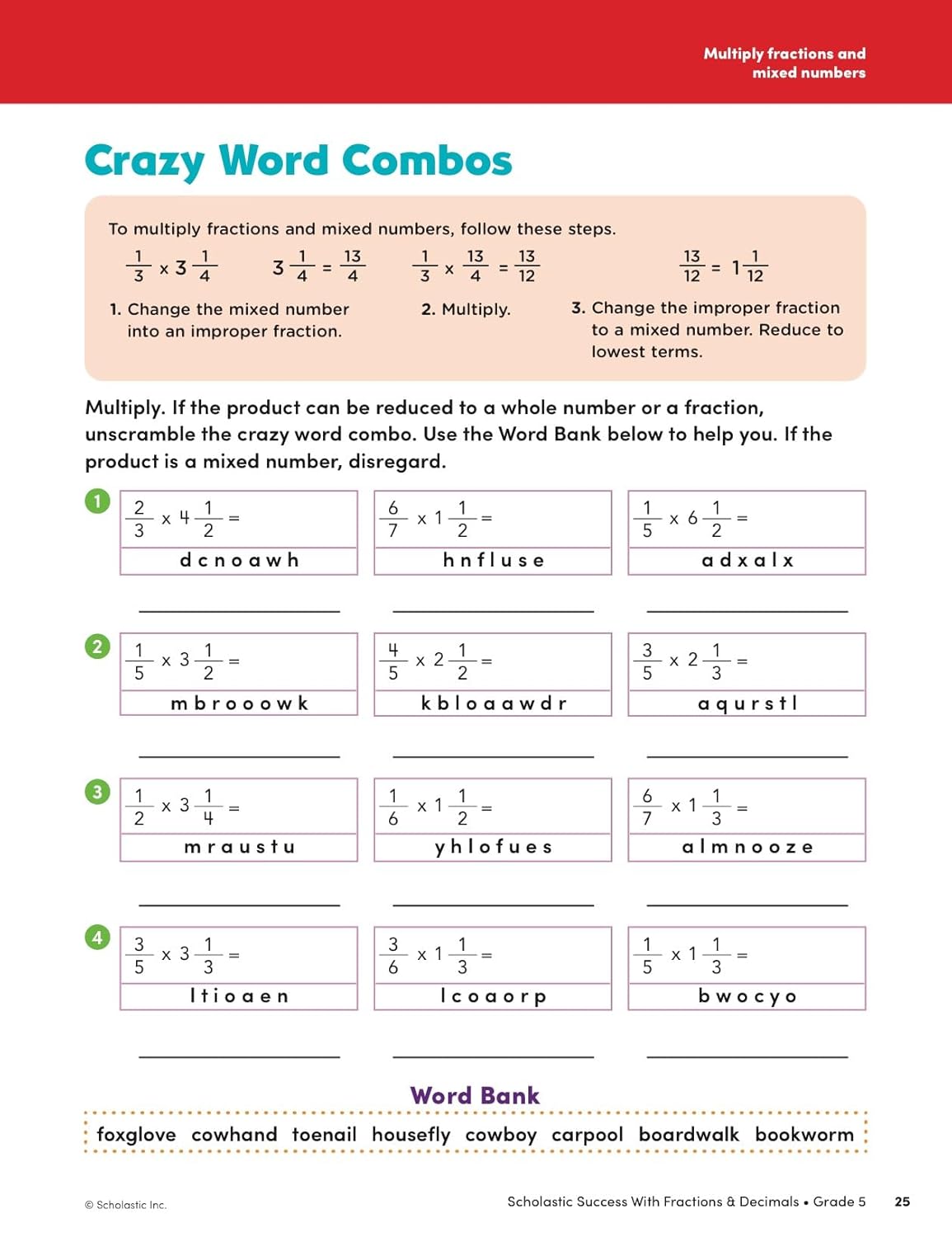 Scholastic Success with Fractions & Decimals Grade 5 Workbook-7